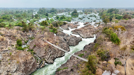 Li Phi Falls à Don Det aux 4 000 îles de Si Phan Don  au Laos